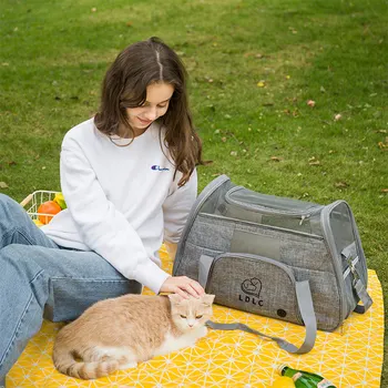 Меки пренасяне за домашни любимци, преносима дишаща сгъваема чанта, чанта за носене на котки и кучета, чанта за домашни любимци, аксесоари за домашни любимци