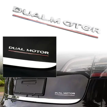 За 2017-2023 Tesla Model Y Model 3 Двухмоторные Етикети 3D Емблема на задния багажник на Кола Етикети на икони, Декоративни Аксесоари