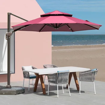 Отворен чадър на тераса на открито чадър и слънцезащитен чадър външна будка за охрана обора квадратен чадър