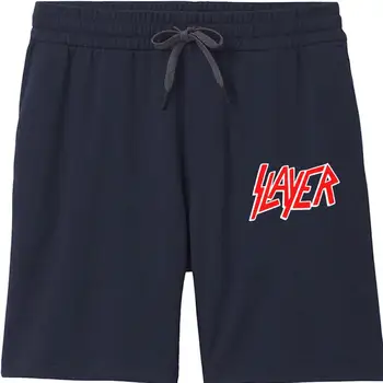 Мъжки къси панталони с класически логото на Slayer Размери S, M, L, мъжки къси панталони с метална лента за почивка, мъжки къси панталони нов класически дизайн по поръчка