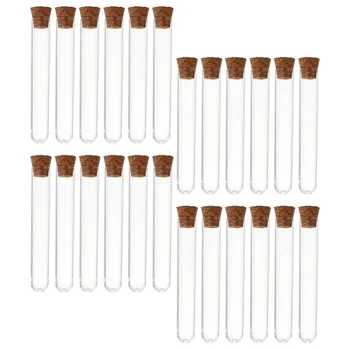 36 бр Тюбиков за съхранение на шоколадови бонбони Прозрачни Тръби с корк корк Пластмасови Тръби за съхранение