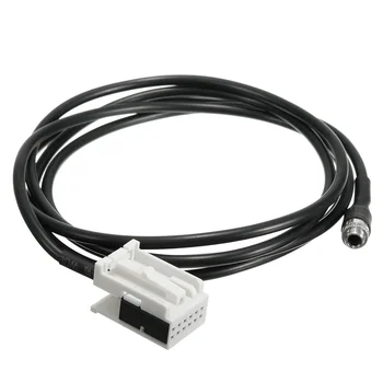 3,5 мм 12PIN Женски Черен комплект аудиовхода AUX Адаптер Музикален кабел кабел за BMW E60 E61 E63 E64 АДАПТЕР AUX IN