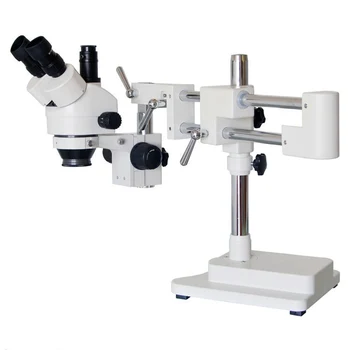 7-45-кратно трехокулярный микроскоп с плавно регулиране на плоидности За проверка на печатна платка, от 14-мегапикселова камера за микроскоп + 8-инчов LCD дисплей