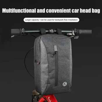Велосипеден волана, предната подвесная чанта за електрически скутер, универсален мотор чанта за съхранение с голям капацитет, чанта за носене с дръжка на главата