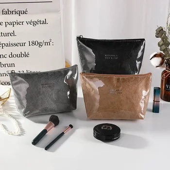 Чанта За Тоалетни Принадлежности Проста Модни Златна Сребърна Луксозна Косметичка-Органайзер за Грим за Жените, козметични чанти За Съхранение в Чантата За Пътуване