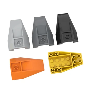 43713 Колекция насипни модулни играчки на танкетке 6 x 4 с трикратно с обърнати нагоре извити тухли за технически сгради MOC Творчески блокове