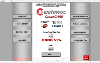 DVD-диск Grove Manitowoc Crane Care Full ECOS V1, V2, V4 Viewer