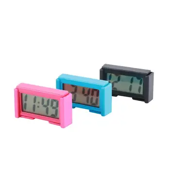 Самозалепващи електронни настолни часовници с LCD телевизор в кабината на автомобил, мини-календар, цифров часовник