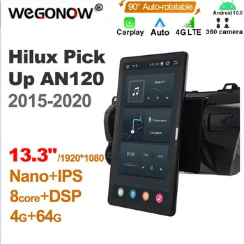 1920*1080 Android10.0 Ownice 13,3-Инчов Управляемият Автомагнитоло за Toyota Hilux Pick Up AN120 2015-2020 Автомобилното Радио Мултимедия DSP