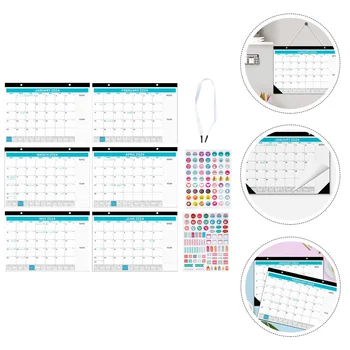 Стенен календар Настолни календари Домакински Здрава Домашна подвесная хартия за Обратно отброяване празнични дни Месечно 2024-2025 Дата