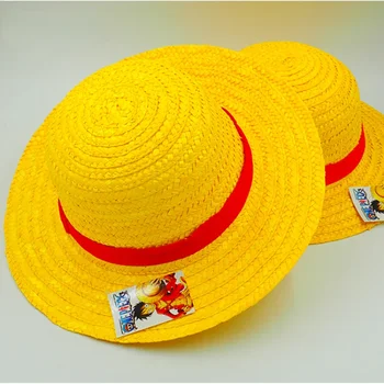 Модни цели сламена шапка от аниме Luffy, двухмерная ежедневни шапка от аниме, на хладно за защита от слънцето, най-Добрият подарък за рожден Ден