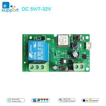 eWeLink WIFI Smart Home Switch Безжична Реле, Инчинговый Модул за Автоматизиране на Контрол на Достъпа до врати DC 5V 12V 24V 32V AC 110V 220V