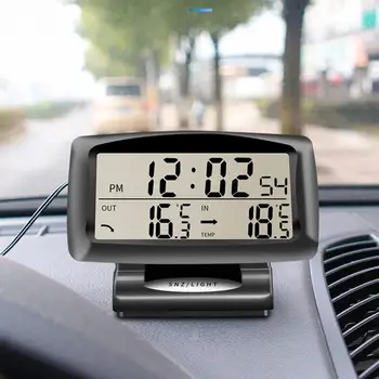 Автомобилни Електронни Часовник, Термометър, автоматичен Таймер, Термометър, сензор за температура, светлинен дисплей, аксесоари за стайлинг на автомобили
