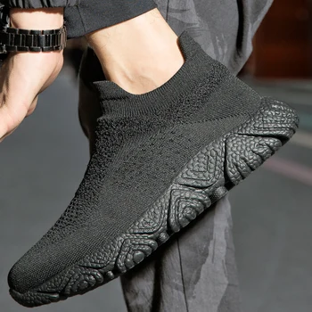 2023 Мъжки нова стилна лека дишащи спортни обувки за почивка, градинска износостойкая мъжки обувки без закопчалка