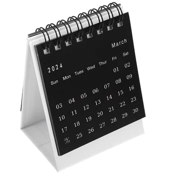 2024 Малък Настолен календар Годината на Дракона Настолен Календар-поставка Месечен Настолен Бележник Английски Календар