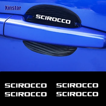 Защитен стикер на вратата на колата е от въглеродни влакна 2 елемента за Volkswagen SCIROCCO