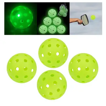 Led топки за Пиклбола Топки за Пиклбола със светлината Идеално Балансирани Топки за Пиклбола на 40 Дупки за Нощен Игри за Деца от всички Нива на квалификация