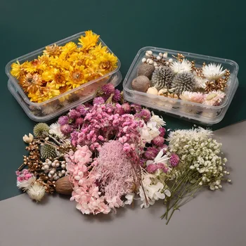 Естествени сухи цветя за декорация, стикери за нокти, Епоксидни форма, гарнитури, Производство на бижута, Букет за парти, сухи цветя
