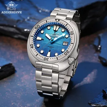 ADDIESDIVE 3D Механичен часовник за дълбоко потапяне Sapphire NH35A Автоматично Мъжки часовник BGW9 super Blue luminous 20Bar Diving reloj hombre