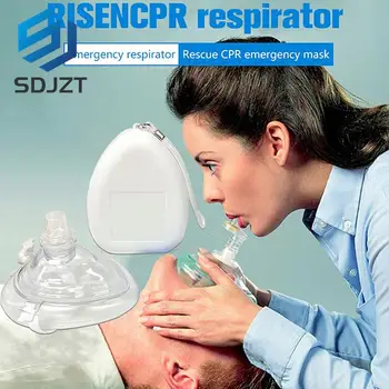 Маска с едностранно дихателни клапан за изкуствено дишане, Дихателна маска за обучение за оцеляване при изкуствено дишане първа помощ