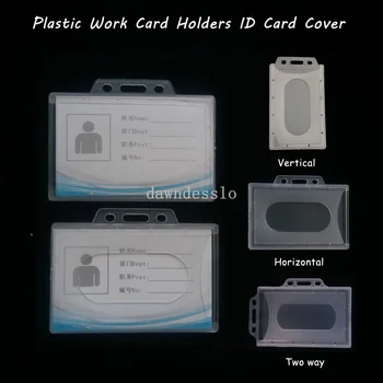 Акрилни пластмасови държачи работни карти, защитно покритие за автобусните карти, документи за самоличност, водоустойчив, който предпазва от прах Прозрачен калъф, многоцелеви