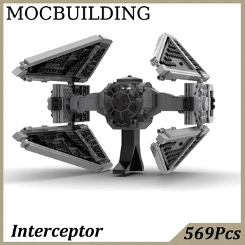 Модел на подслушвач космически кораб MOC Градивни елементи на дисплея Строителни играчки, Колекция от подаръци за рожден ден, Коледни подаръци