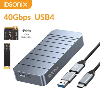 Високоскоростни SSD-диск iDsonix 40 gbps M. 2 Корпус USB4 Type C NVMe е Съвместим с Корпус външен твърд диск Thunderbolt 3/4