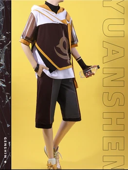Гореща игра Genshin Impact Traveler Aether Cosplay костюм Ежедневни модни дрехи Костюм Амини за мъже, Размери S-XL Ново 2021 г.