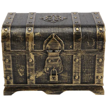 Пиратско съкровище Декоративен съкровище в ковчег за бижута в памет на Пластмасови кутии за играчки, декорация за партита Голям размер