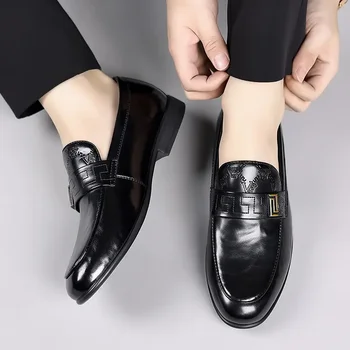 Мъжки бизнес ежедневни обувки, мъжки мека кожена модерен мъжки удобни обувки-Оксфорд, модел обувки, мъжки обувки