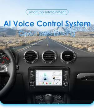 2din Android Авторадио Стерео за Audi TT MK2 8J 2006-2014 Авто Радио Мултимедиен Аудио-Видео плейър GPS Carplay Auto WIFI DSP