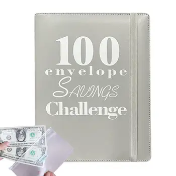 100 пликове за решаване на задачи за спестяване на пари, планиране на бюджет и книгата на задачи за икономии конвертами, папка за пари в пликове