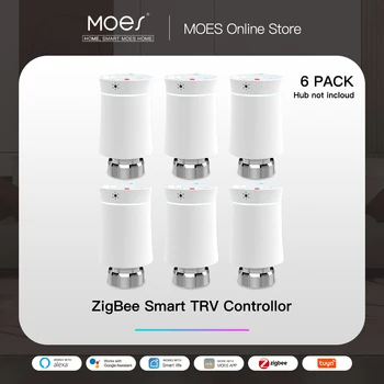 MOES ZigBee3.0 TRV Нов Клапан С Радиатора на Hristo Умен Програмируем Термостат Температурен Нагревател Алекса Гласово Управление