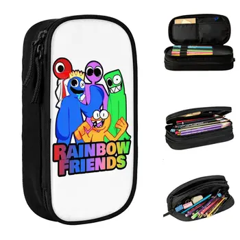Молив случай Rainbow Friends Hug It Out, слот пеналы, дръжка за студенти, голяма чанта за съхранение, ученически пособия, козметични канцеларски материали