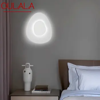 OULALA Модерен Интериорен монтиран на стената Лампа LED Creative Simple White Sconce осветителни Тела за Дома, Хол, Спалня, Коридор, Декор