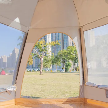 Однослойная Туристическа палатка на открито, пълен комплект сгъваема Преносима, напълно автоматично, быстрораскрывающейся палатки, Туристическа палатка, Надуваема палатка