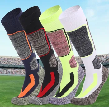 1 чифт диша спортни ски чорапи, топли памучни изолирана кърпа спортни чорапи с антифрикционной амортизация