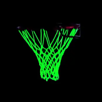 баскетболна мрежа от 50 см, светещ в тъмното, найлон баскетболна мрежа за тежки условия на работа, баскетболно мрежа стандартен размер, лека нощ на слънчева батерия, Баскетболно окото