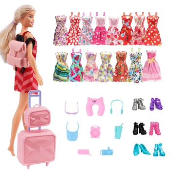 - Различен набор от дрехи за Барби кукли, Бански костюми, бикини, аксесоари за Барби кукли, Обувки, Ботуши, Скейтборд, аксесоари за кукла Барби