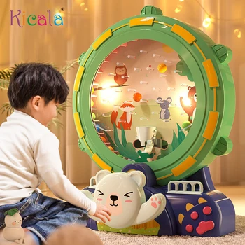 Детски игрален автомат с топки, играчки, осветление, Интерактивна игра пъзел за родители и деца, Електрическа образователна играчка за момчета и момичета в подарък