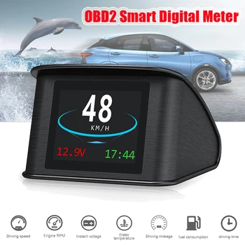 Авто централен дисплей, цифров скоростомер Obd2, интелигентен цифров измерител, авто интелигентен сензор за Toyota Prado Безопасно