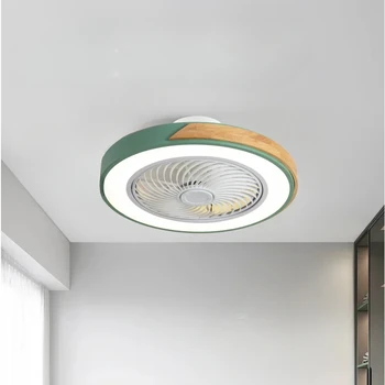 Дървен вентилатор на тавана с дистанционно управление, в 3 Цвята, с регулируема яркост, изчистен led лампа за спални, вентилатори за хол