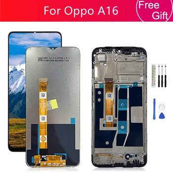 За Oppo A16 LCD дисплей С touch Screen Digitizer В събирането С Рамка CPH2269 Dislpay Резервни Части За Ремонт на 6,52