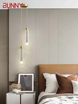 Окачен лампа БЪНИ Modern Gold LED, 3 цвята, обикновен творчески Декоративен месинг окачен лампа за дома, спални