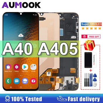 Super AMOLED Дисплей За Samsung Galaxy A40 A405F LCD Сензорен дисплей, Дигитайзер, Подмяна на Samsung A40 A405FN