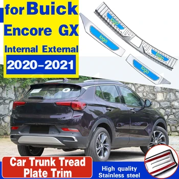 Оформление на автомобила за Buick Encore GX 2020-2021 заден Праг на вътрешния на външния Протектор броня на Автомобила Тампон за стайлинг от неръждаема стомана