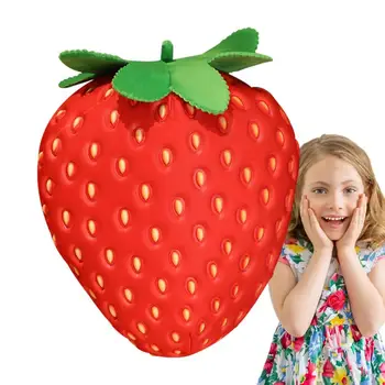 Апликации ягоди плюшени възглавнички във формата на ягоди, плюшен кукла с плънка от плодове, плюшен играчка, еластична и по-мека за стаята момичета, домашен интериор на автомобил