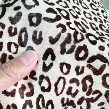 1,0 ММ Бял Леопардовый Разпечатки От Конски Косъм Кожата Хромированного Дъбене Централен Слой От Телешка Кожа с Ръчно изработени САМ Hand Leather